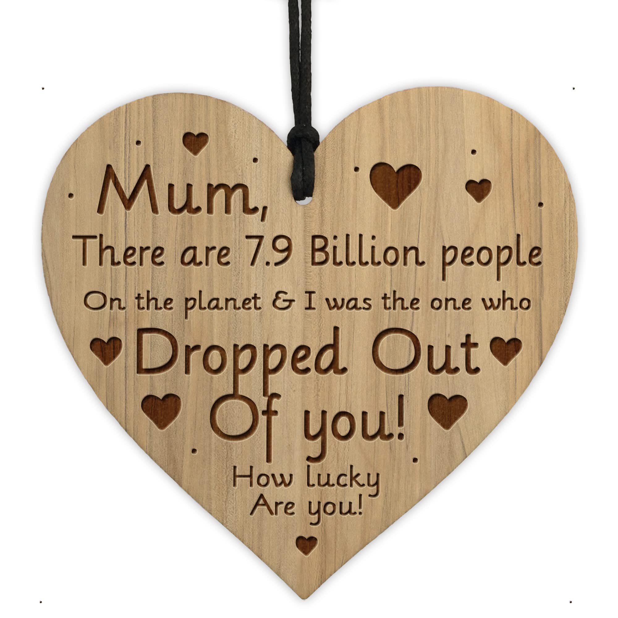Red Ocean Funny Mum Gifts Engraved Heart Birthday Gift Idea For Mum Gift From Daughter Son