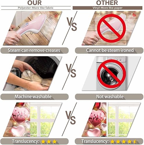 Vista 13 de Telón de fondo de fotografía para el día romántico de 7 x 5 pies, fondo de corazón de amor rojo de madera, decoración de boda, despedida de soltera