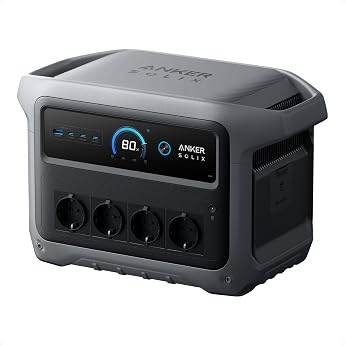Anker Solix C1000 Gen 2 Portable Power Station, 2,000 W Solar Generator, Full Charge in 49 Minutes, 1,024 Wh LiFePO4 Battery 