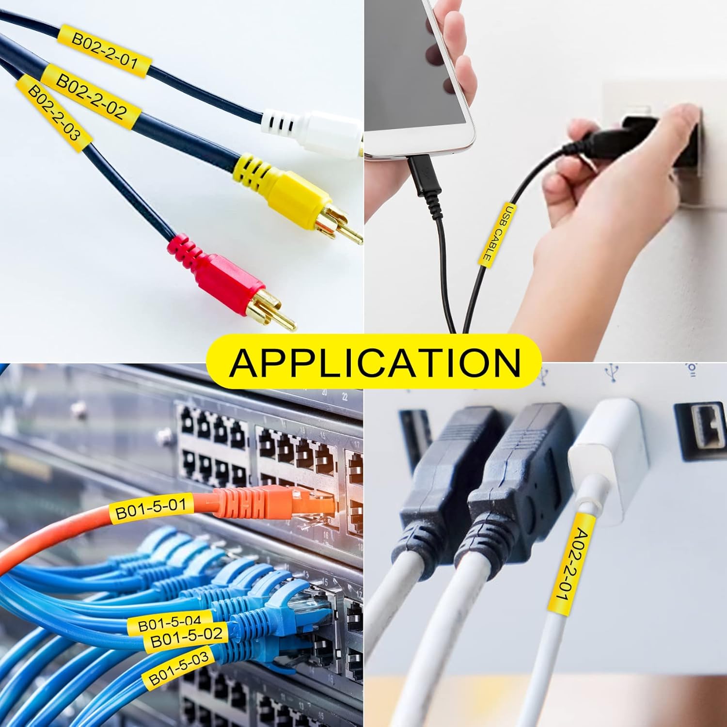 BOYEEZON 2Pack Compatible with Brother Heat Shrink Tube Label Tape HSe-231 HSe-631 Black on White/Yellow 11.7mm x 1.5m Work for PT-D210 PT-D400 PT-E300 PT-E500 PT-P750WVP Printer, 0.46''x 4.92ft - Image 5