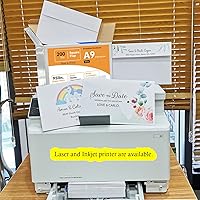 Vista 6 de 200 Pcs Bulk A9 Invitation Envelopes in White Peel & Press Self Seal 5 3/4 x 8 3/4 Square Flap Envelopes 100lb. for Wedding Holiday Shower Business