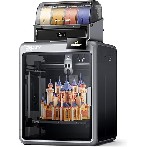 Creality K2 Pro Combo (A) 3D Printer, Multicolor Color Printing with CFS, 600mm/s High-Speed Print Speed, Auto Leveling, Active Chamber Heating, Direct Drive Extruder, Large Build Volume 300×300×300mm