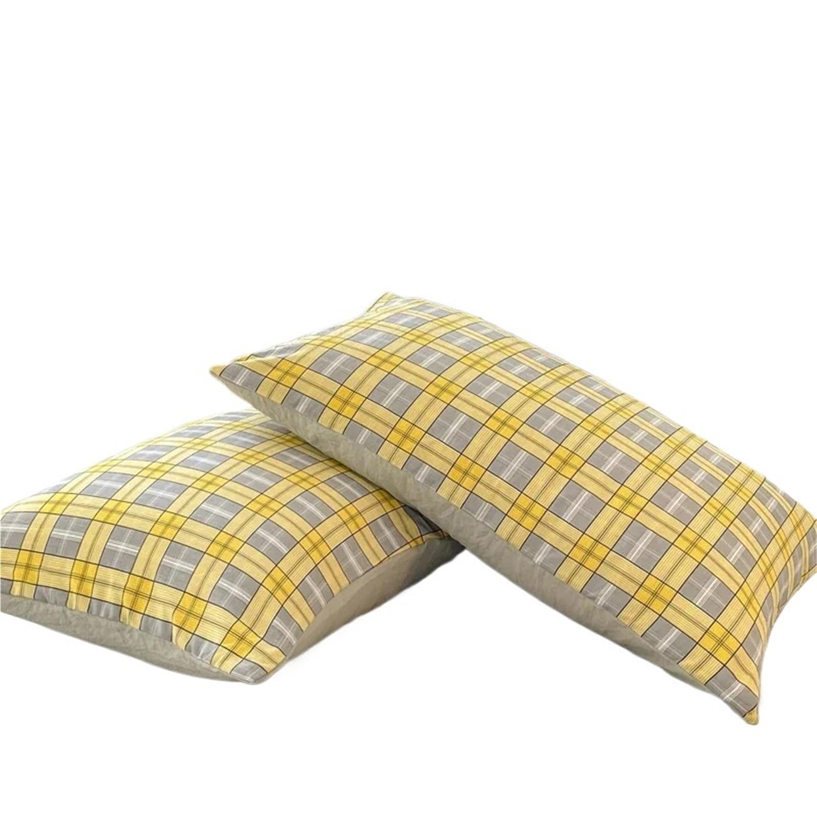 SHBHWS 2pcs Soft Pillowcases Rectangle Pillow Cover Plaid Style Pillowslip 48x74cm Cushion Covers Home Bed Case For Living Room Sofa(Haman gray)