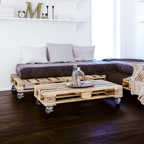 Miniatura 22 de Ruedas giratorias de 3.5 pulgadas, ruedas giratorias resistentes con freno, capacidad de carga de 1000 libras en total (2 frenos y 2 giratorios)