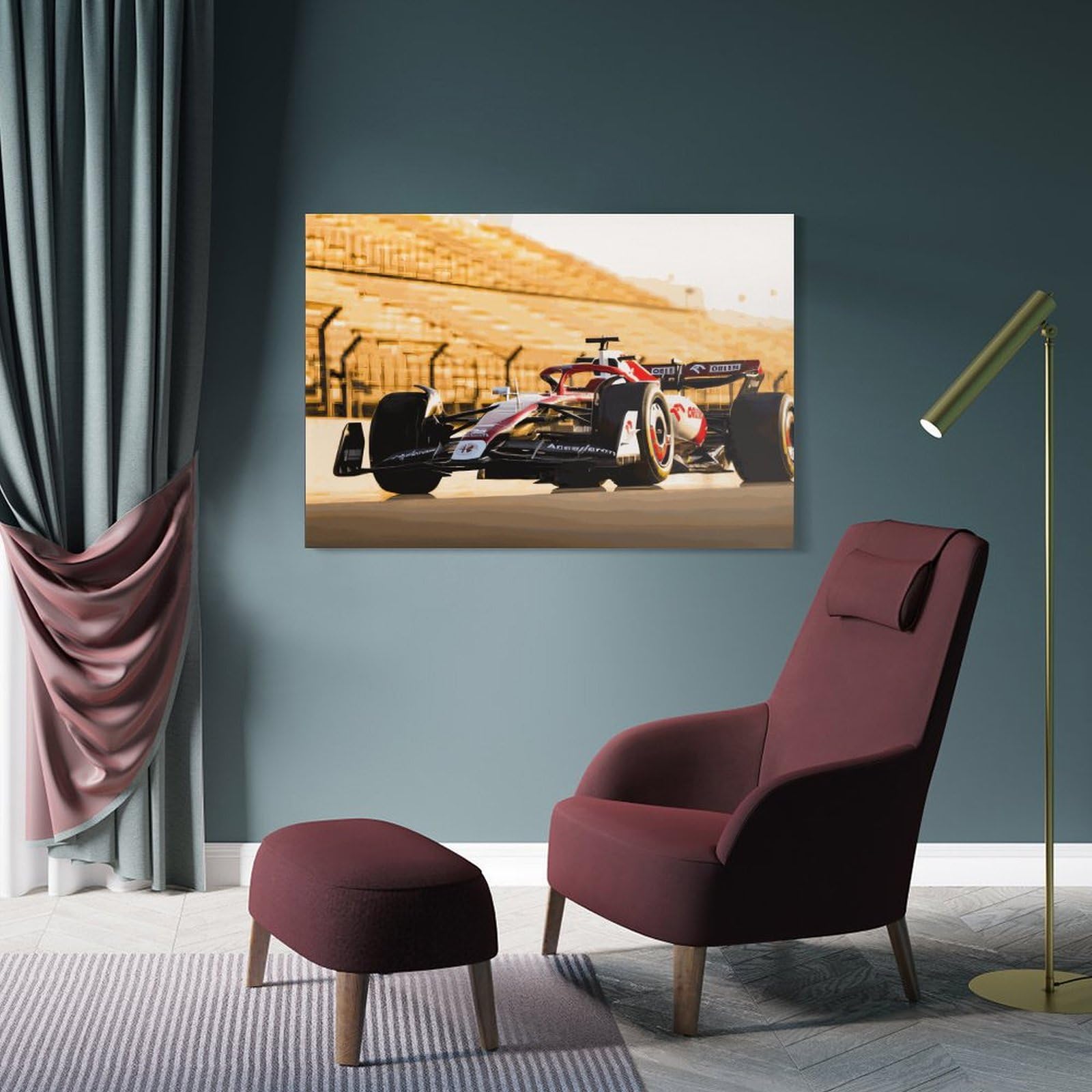 aaaaab F1 plakaty wyścigowe druk artystyczny obraz na ścianę zdjęcie farba plakat wiszący obraz rodzina dekoracje materiały dekoracyjne do domu impreza artykuły dekoracyjne 20 x 30 cali (50 x 75 cm)
