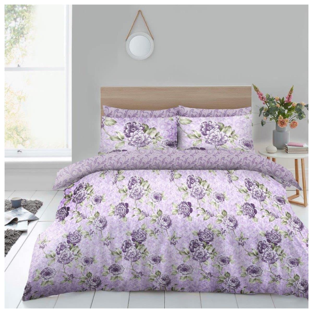 GC GAVENO CAVAILIA Botanical Leaves King Size Duvet Cover Sets, Reversible Floral Quilt Cover Complete Bedding Set With Fitted Sheet & Pillowcases, Multi — image 1