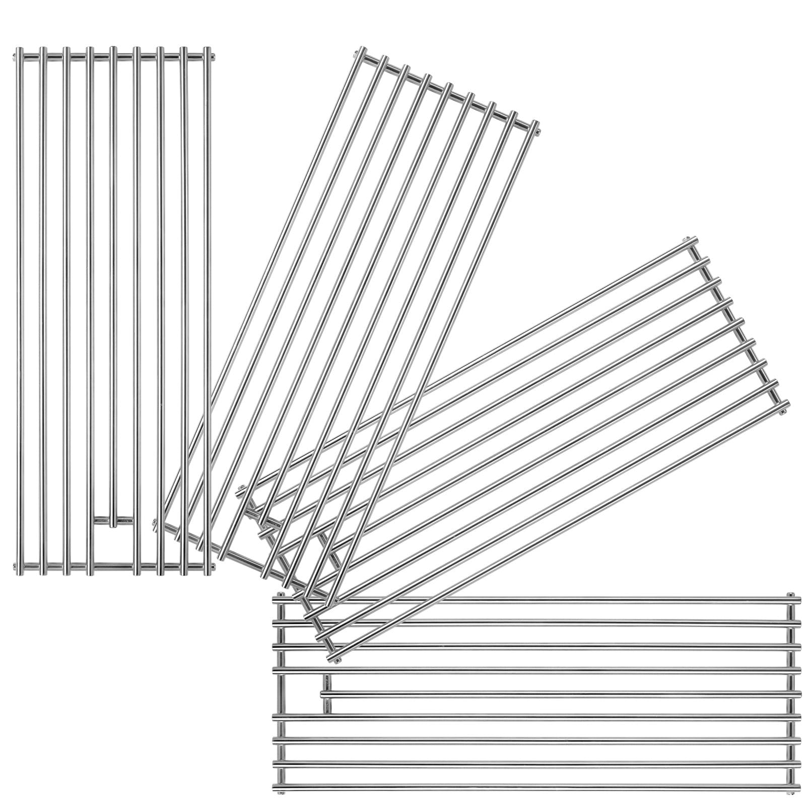 2025 4 Pack 8mm Stainless Steel BBQ Grill Grates Replacement Parts for 65073 L60000 L75000 L90000, Bull 16517 BBQ Angus, Brahma, Lonstar Select, Outlaw Steer Premium, Lonestar Select