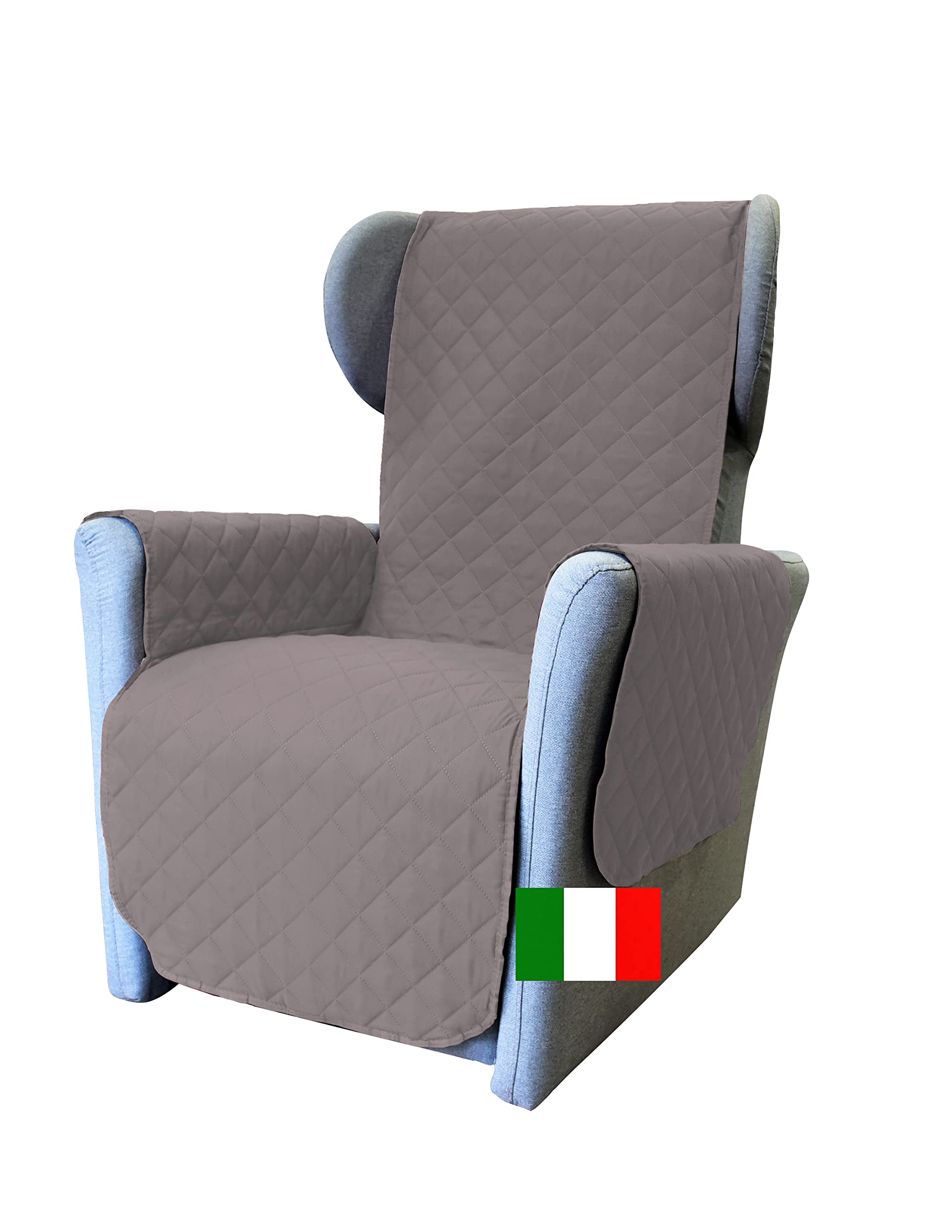 Moonange - Funda para Poltrona - Funda sofá - Asiento 55 cm - Funda para sillón Impermeable - Protector de Muebles Reversible - Antimanchas - Antideslizante - Resistente a los arañazos - Gris Plomo