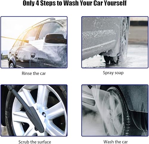 Miniatura 6 de Goplus Lavadora a presión eléctrica de 3000 PSI, lavadora portátil de alta potencia con 5 boquillas, carrete de manguera, botella de jabón, 2 GPM