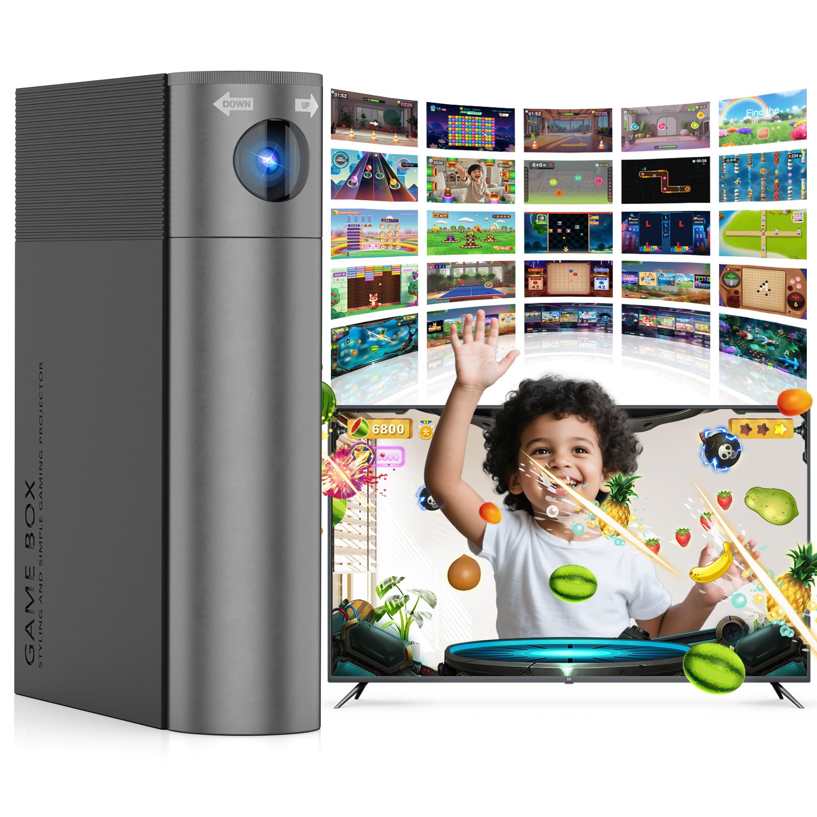 MIAROZ AR Motion Game Console for Kids: Plug and Play TV Video Game System for Indoor Physical Play Interactive Family Fun Game Nights Parties Playtime - Great Gift for Boys Girls 4+ (Grey) โ image 1