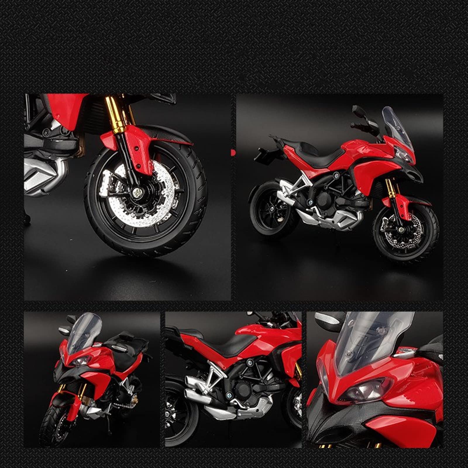 Moto de Juguete 1:12 para Ducati Multistrada MTS 1200S Motocicleta Modelo Aleación Metal Colección Chico Juguete para Regalo | Rosso