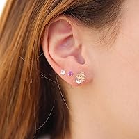 Vista 7 de 14K Gold Fill Herkimer Diamond Stud Earrings, Handmade for women by Lotus Stone Jewelry (gold-filled)