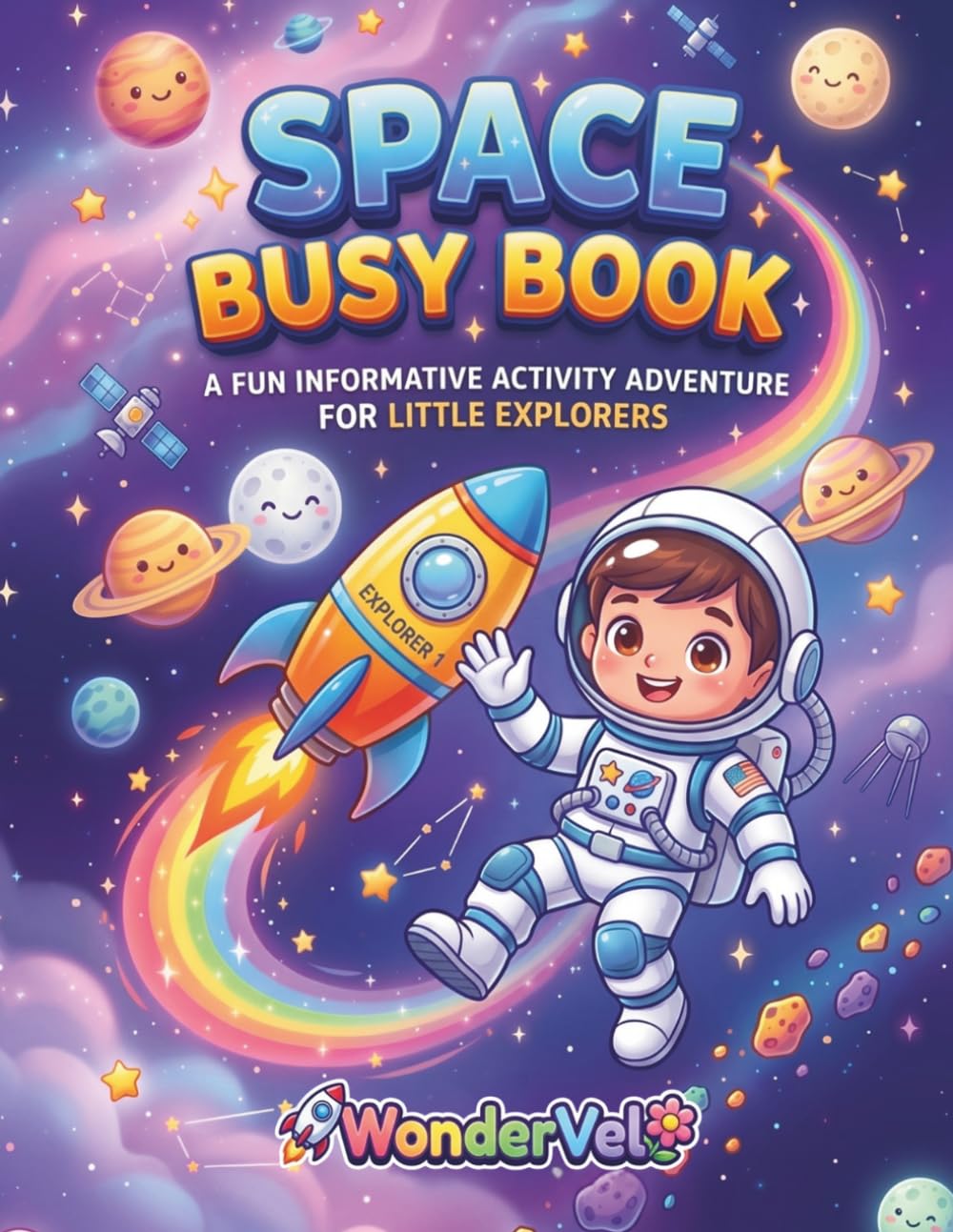 Space Busy Book: A Fun Informative Activity Adventure for Little Explorers Ages 4-8