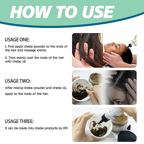 Miniatura 7 de Naturals Chebe Powder para el crecimiento del cabello, hidratante de aceite de Chebe africano orgánico para cuero cabelludo, polvo de Chebe