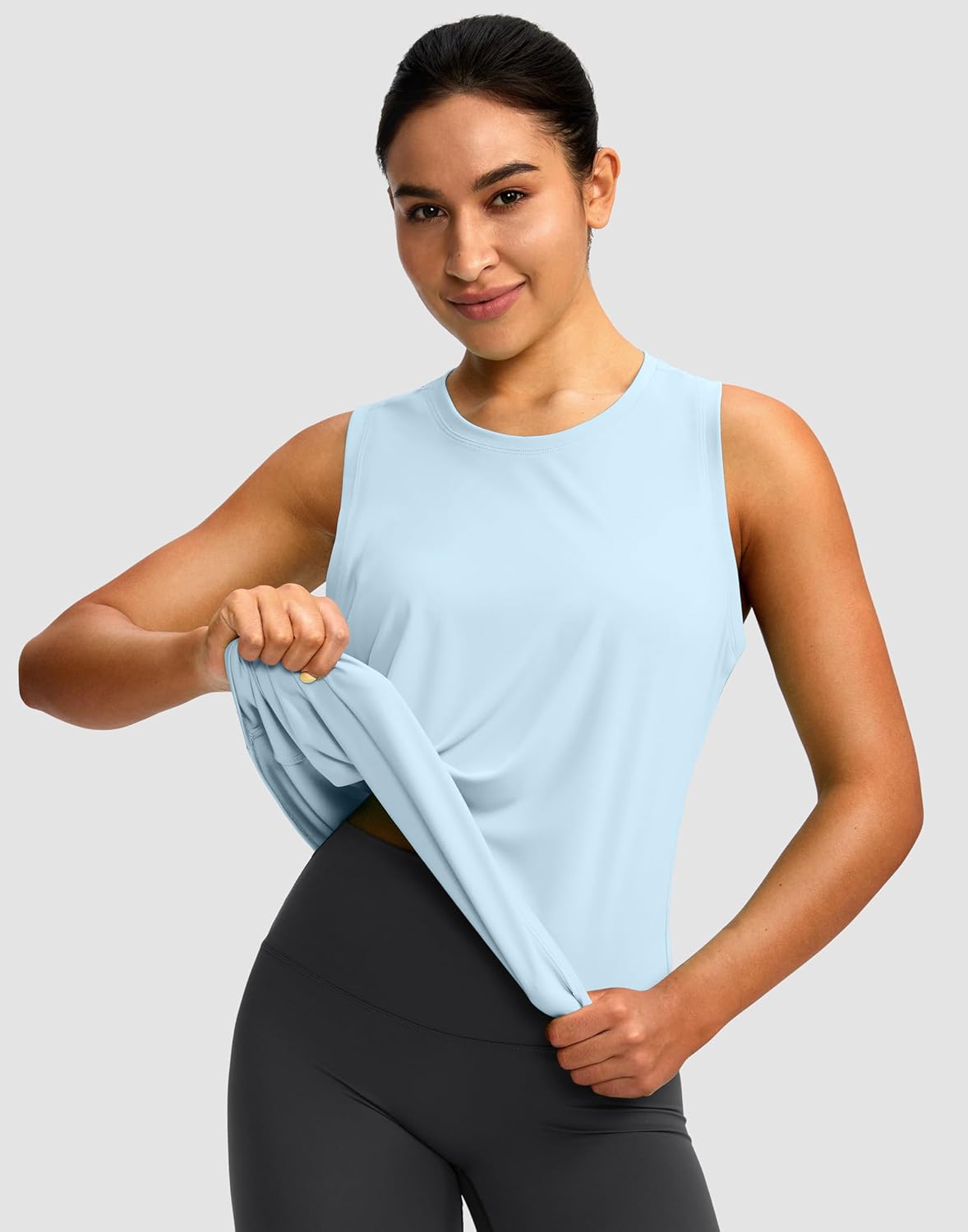 Women's Workout Tops Racerback Athletic Tank Tops Sleeveless Loose Fit Yoga Running Gym Shirts for Women thumbnail