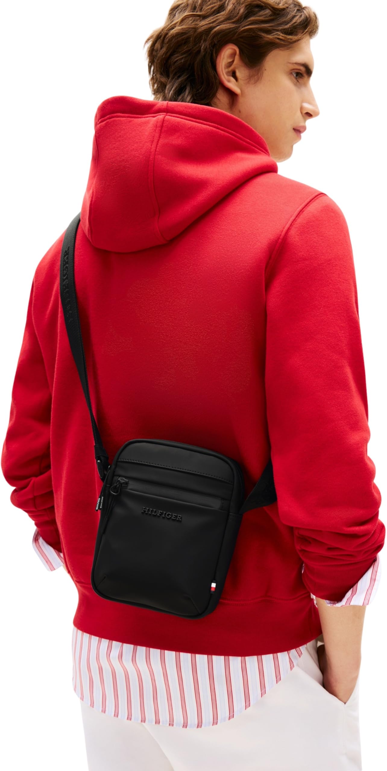 Tommy Hilfiger Sac à Bandoulière Sac Homme Mini Reporter Petit, Noir (Black), Taille Unique