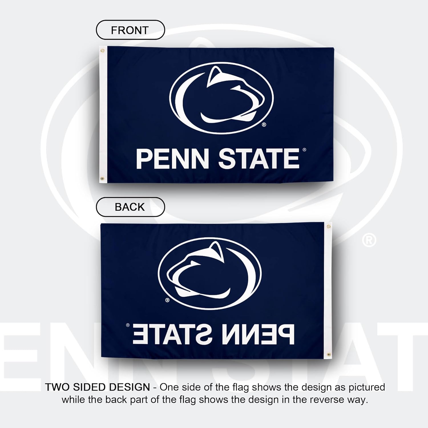 Desert Cactus The Pennsylvania State University Penn TPSU Flag - 3 x 5 Feet Nittany Lions Banner, Indoor/Outdoor Durable Fabric, 100% Polyester Design (Style 2) - Image 2