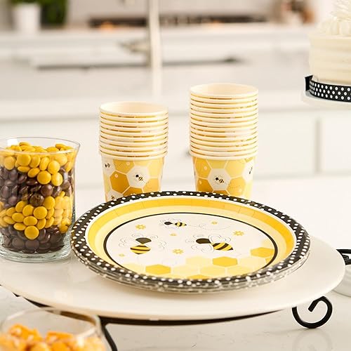 Miniatura 3 de Royal Bluebonnet Decoraciones de abejas para fiestas juego de 24 decoraciones de baby shower, suministros de fiesta de revelación de género de