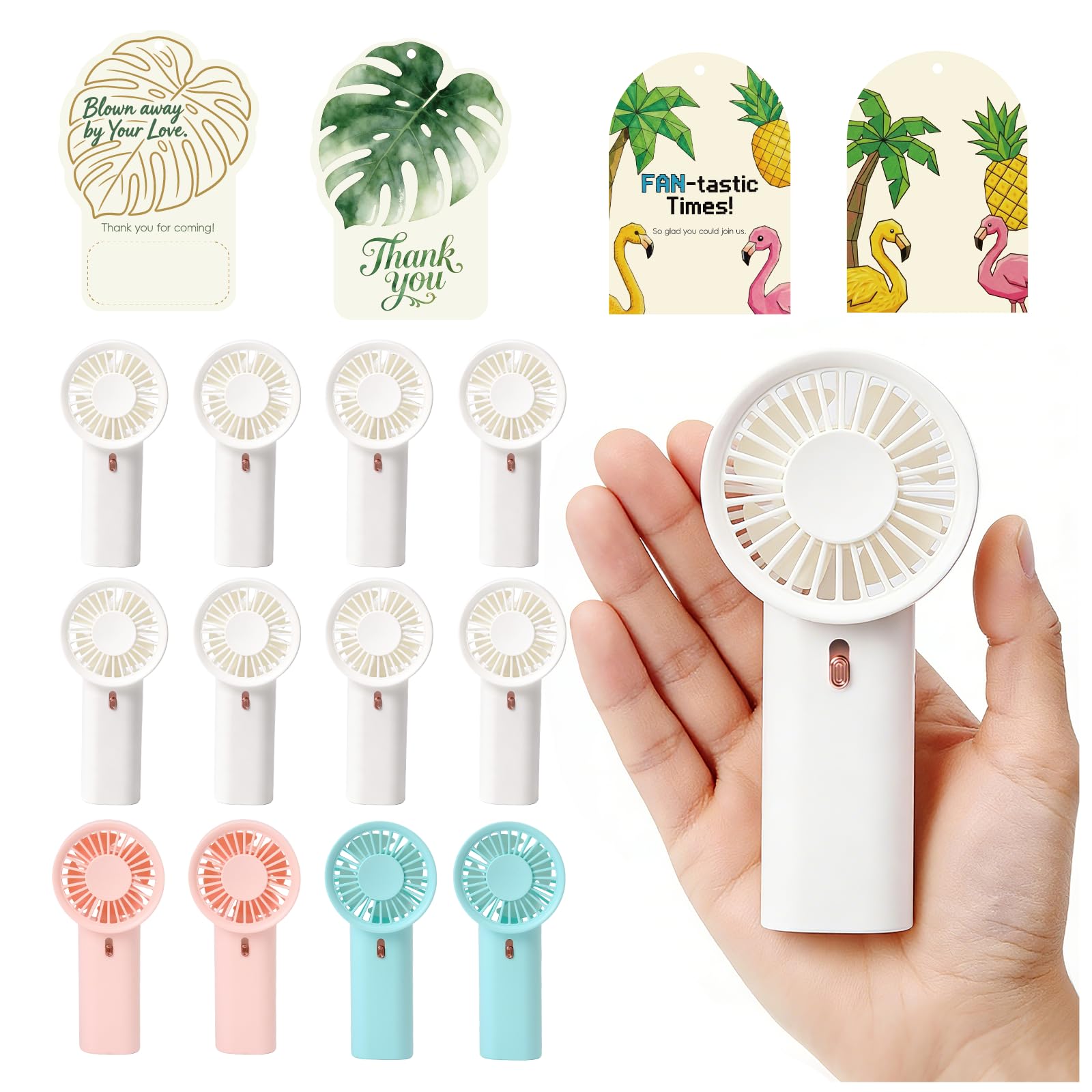 Mini éventail à main de poche pour mariage - Souvenir de mariage en vrac à pile