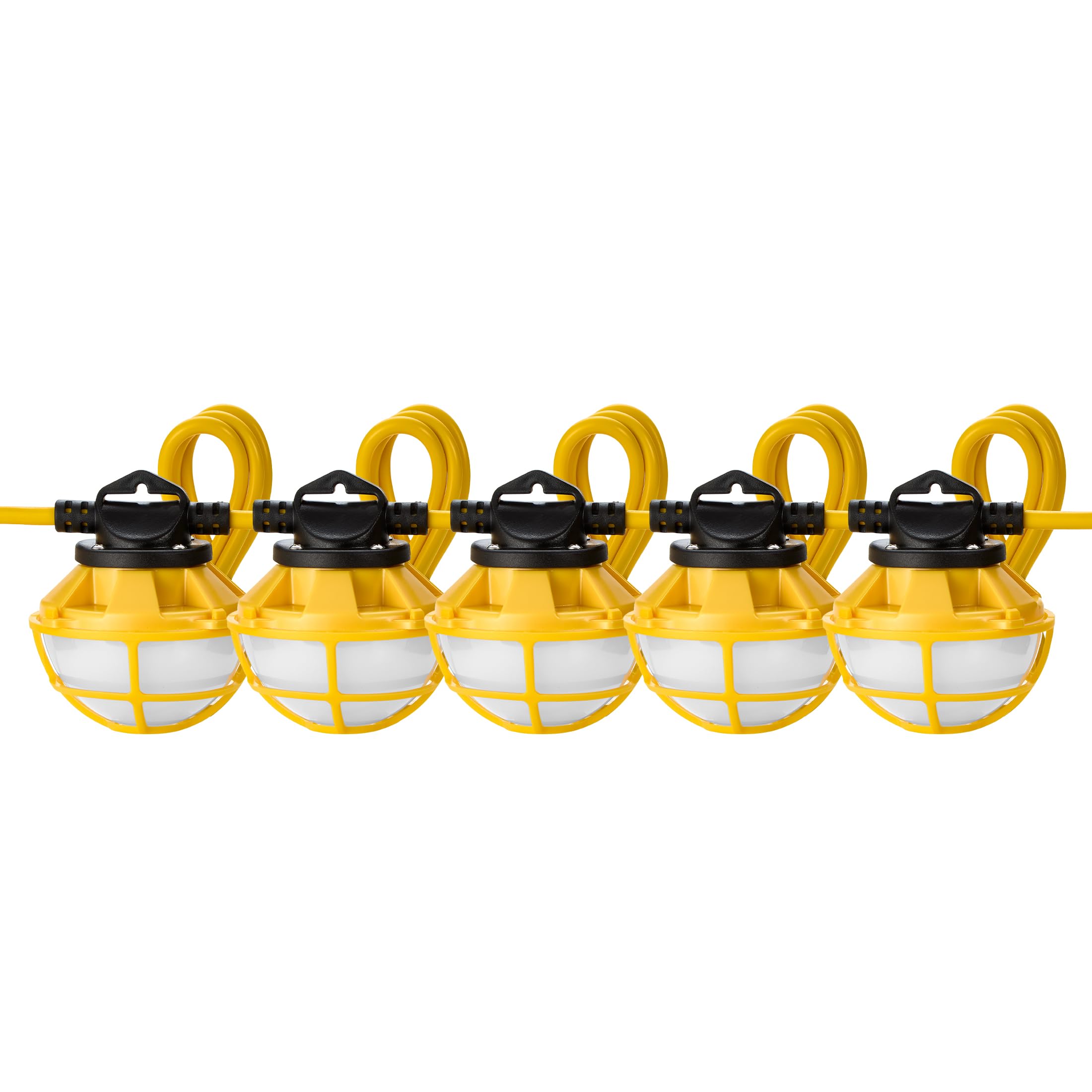 Maxxima Heavy Duty LED Construction String Light - 7500 Lumens, 60