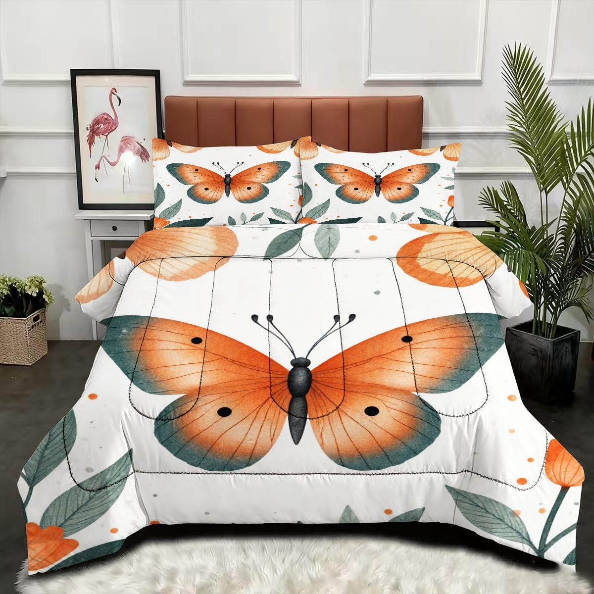 Couette 240 x 260 motif papillon légère pour des nuits douces et sereines