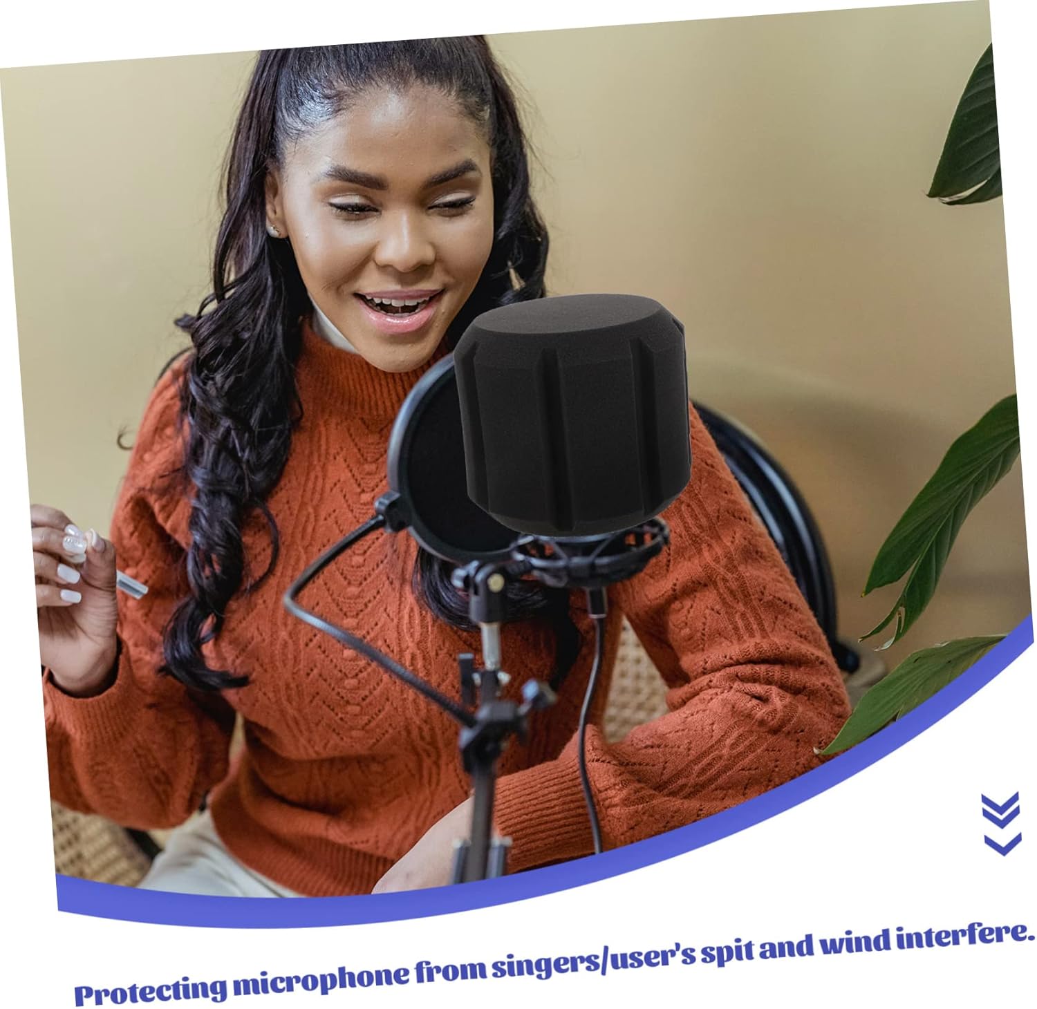 Windscreen Sponge Cover Microphone Noise Reduction Mic Accessory Ktv Compatible