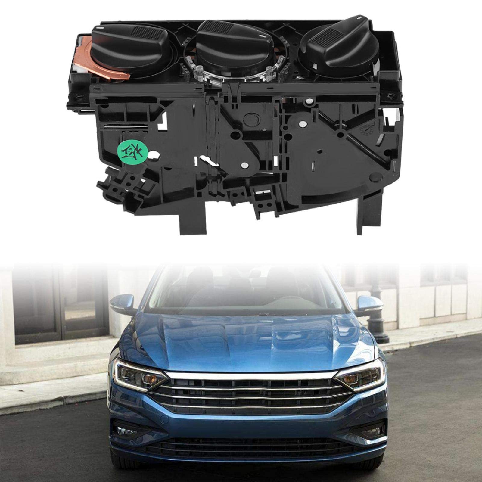 OUKENS Interrupteur de chauffage, commande de chauffage de climatiseur de voiture en matière plastique ABS 1H0820045D pour Golf/Jetta/MK3/VENTO/EUROVAN