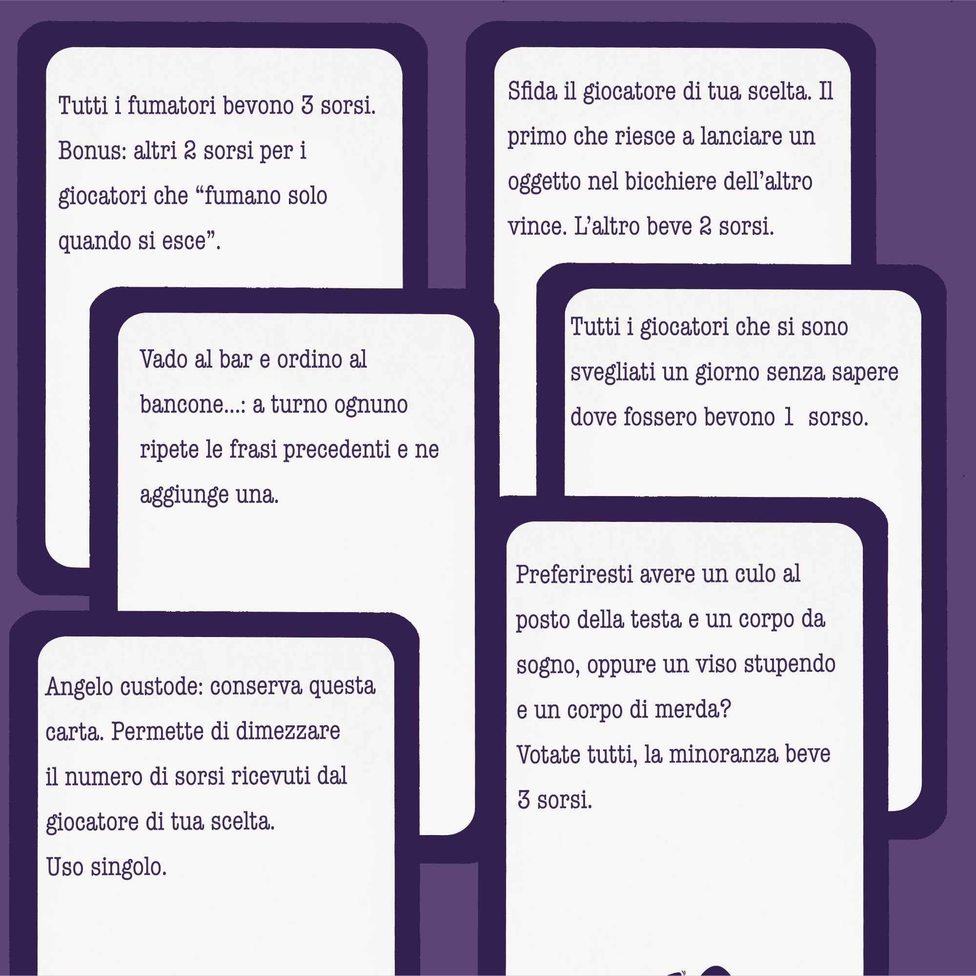 ZENAGAME Maxi Sbronza, Il Gioco Alcolico con Carte per Bere Italiano - Drinking Game da Tavolo per Adulti, per Feste
