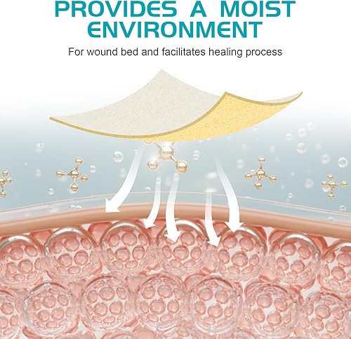 Miniatura 4 de Apósito para heridas de alginato de calcio y miel de manuka, 2 x 2 pulgadas, paquete de 10 vendajes de miel de manuka de grado médico, parches de