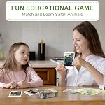 BenBen Go Jeu de cartes de poisson pour les enfants, 104 Cartes, taille Jumbo, Safari animal apprentissage Jouer cartes, Jeux de correspondance de mémoire, Cartes d'image avec de vraies photos Faits amusants, 2-8 joueurs, Pask espadrilles Stouffers