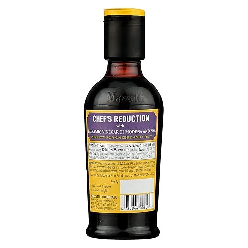 Miniatura 2 de Mazzetti Esmalte de vinagre balsámico de higo de Modena IGP  Grueso y rico  Perfecto para frutas y queso  Botella de 7.3 onzas (paquete de 1)