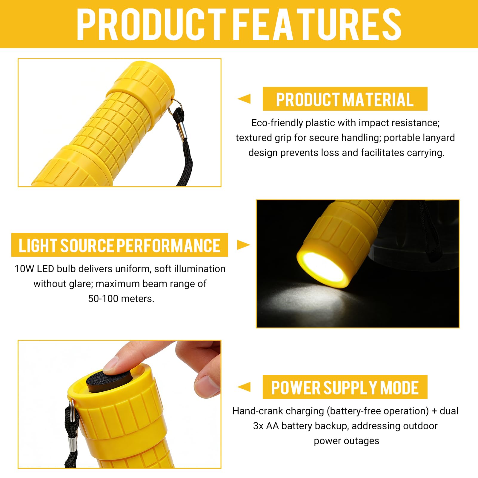 Dongcill Mini torcia a LED, 5 pezzi, con cordino e impugnatura in gomma, mini torcia LED super luminosa, impermeabile, per casa, auto, lavoro all'aperto, viaggi, campeggio - 4