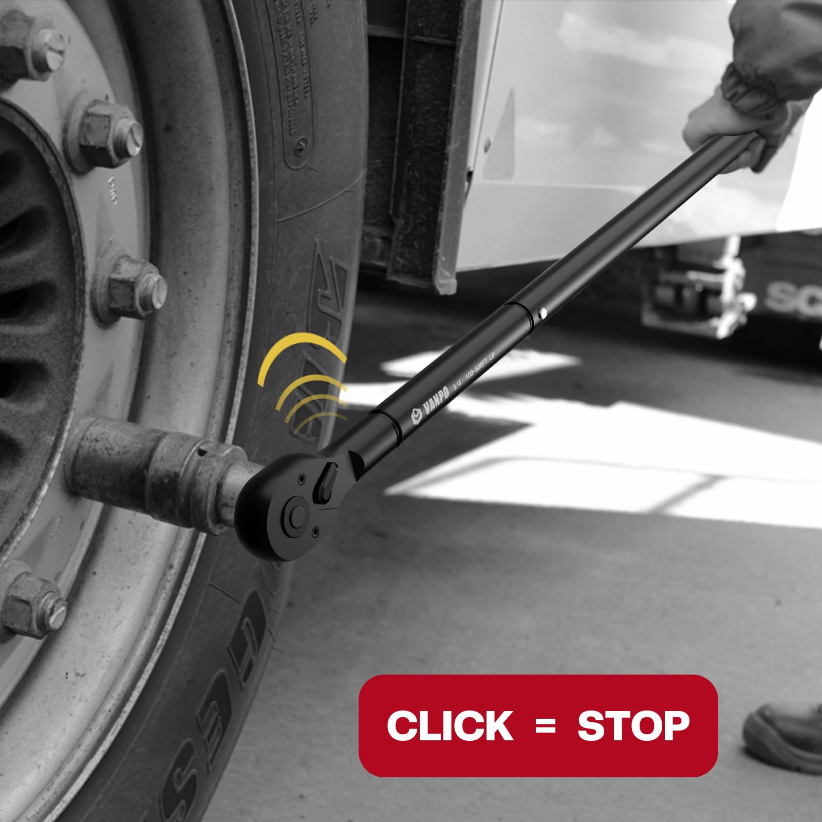 Snapklik.com : VANPO 3/4-inch Drive Click Torque Wrench, 100-800Ft-Lb ...