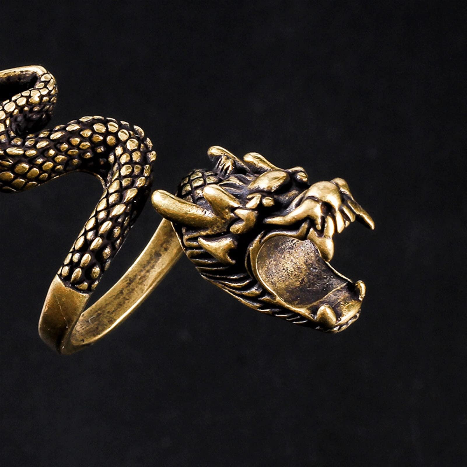dragon cigarette holder ring Brass Smoking Ring Holder Finger Antique