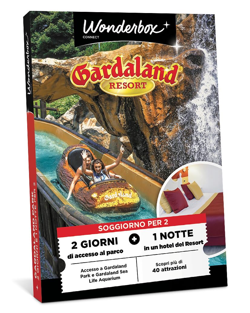 WONDERBOX Connect - Cofanetto Regalo - Gardaland Soggiorno - 2 Persone | 2 Giorni + 1 Notte + Colazione - Hotel di Gardaland Resort - Valido 27 mesi