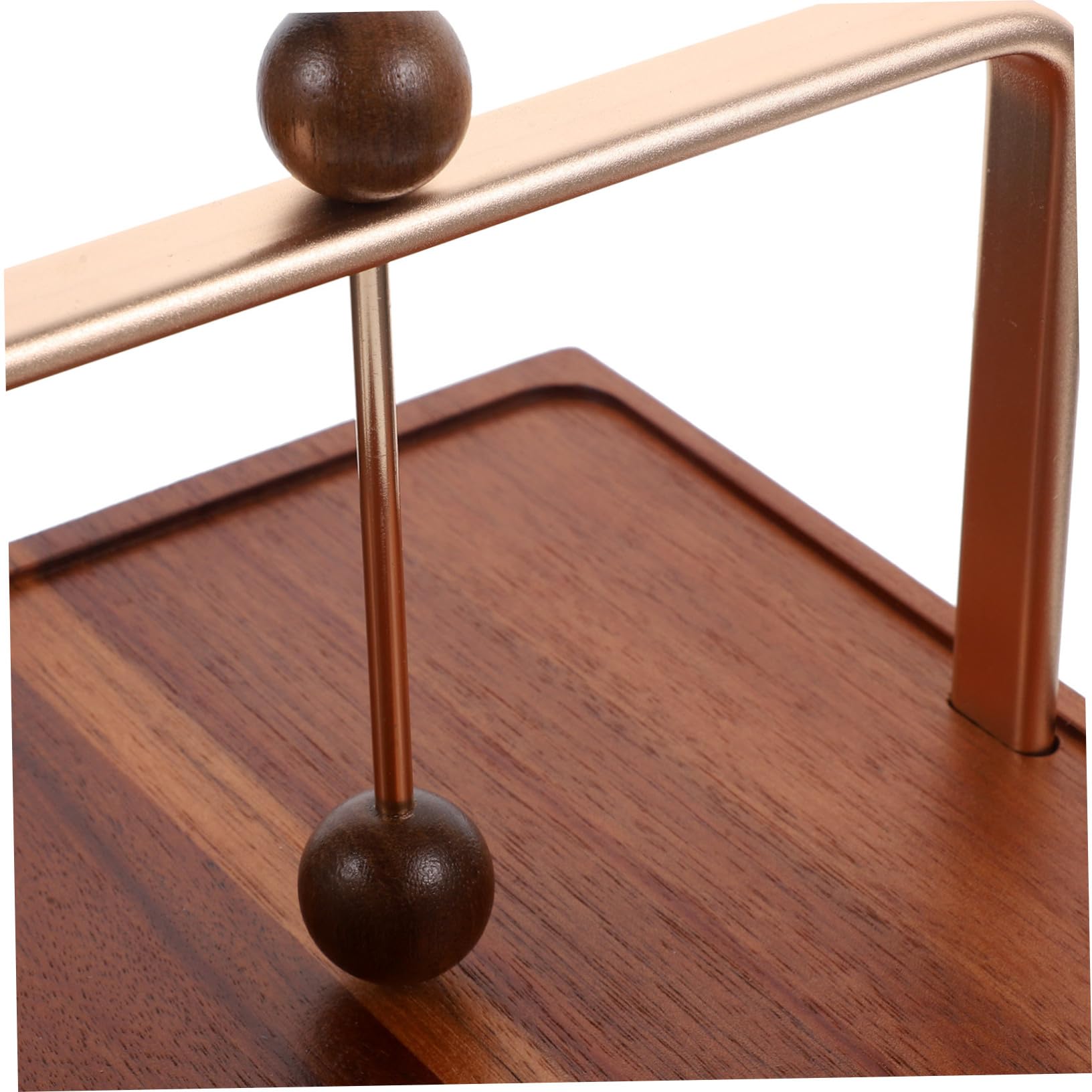 Servilletero de Madera y Hierro Marrón Gran Capacidad, Diseño Cuadrado Elegante y Seguro para Restaurantes y Cafés