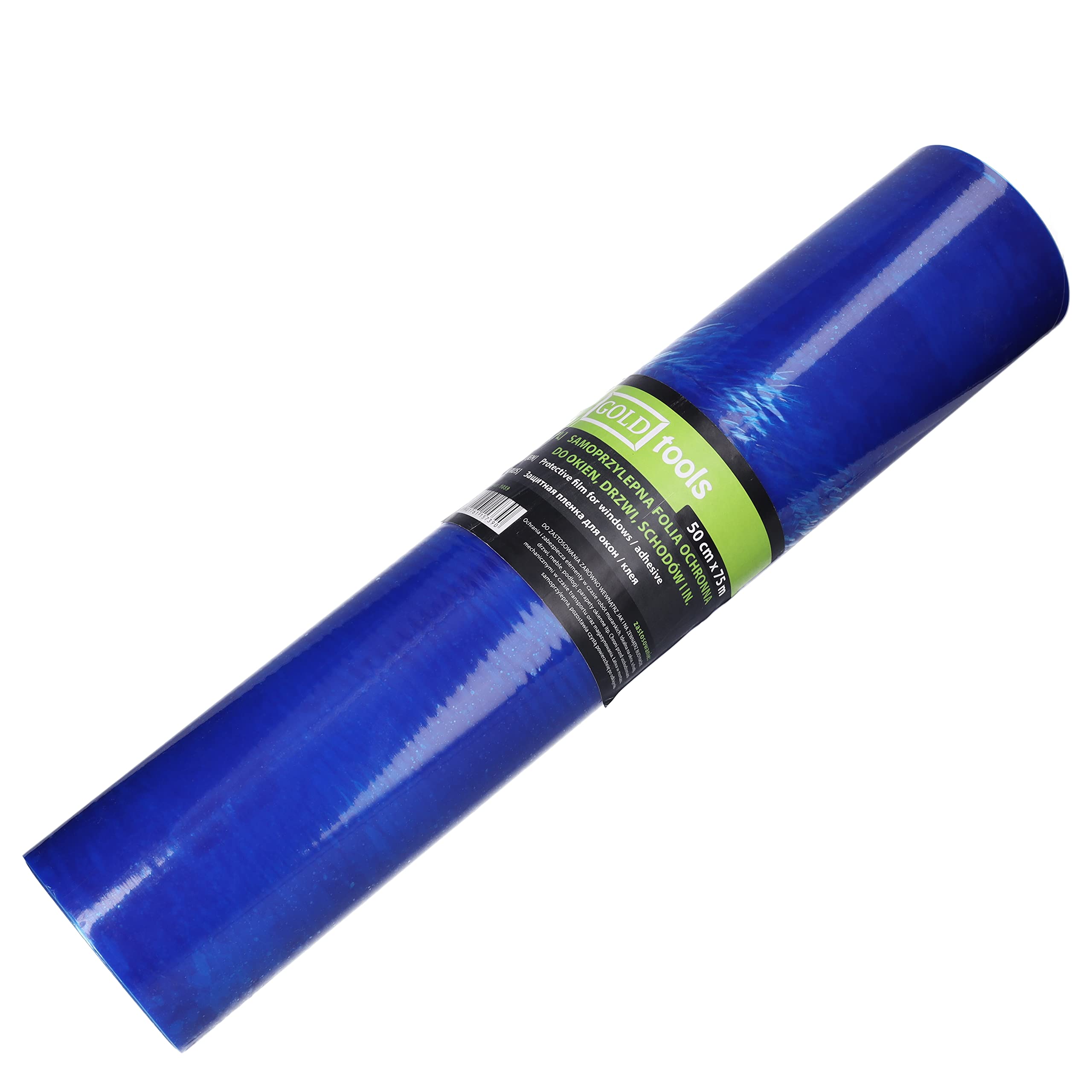 ToolSpace Pellicola protettiva per vetri 50 cm x 75 m per finestre autoadesiva blu 45 my | Pellicola protettiva per superfici autoadesiva | Pellicola PE autoadesiva resistente ai raggi UV