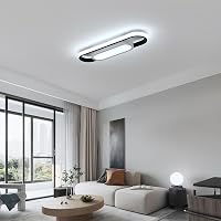 Mckalen 24W LED mennyezeti lámpa 3000 lm, 40 cm ovális, hideg fehér 6500K 8