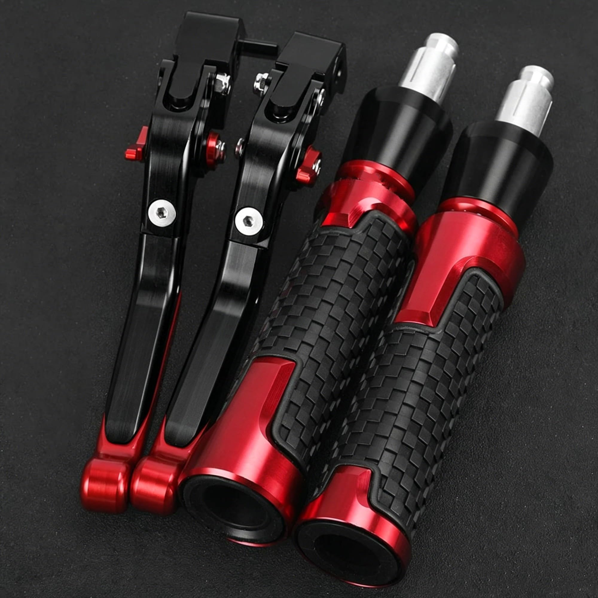 YZXOOP Clutch Levers Motorcycle Brake Clutch Lever Handlebar Grips for Loncin for Voge RR525 RR 525 Replacement Kit with Handle Bar End Motorbike Handlebar Brake Lever