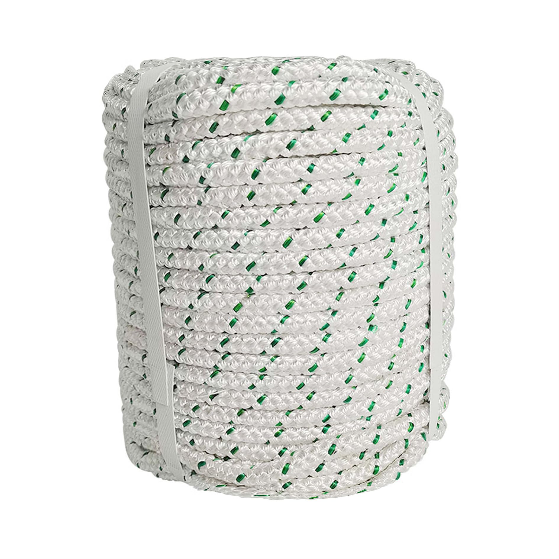 3/8 in Braid Polyester Rope, 100 FT Arborist Rigging Rope for Camping Swings Gardening Marine