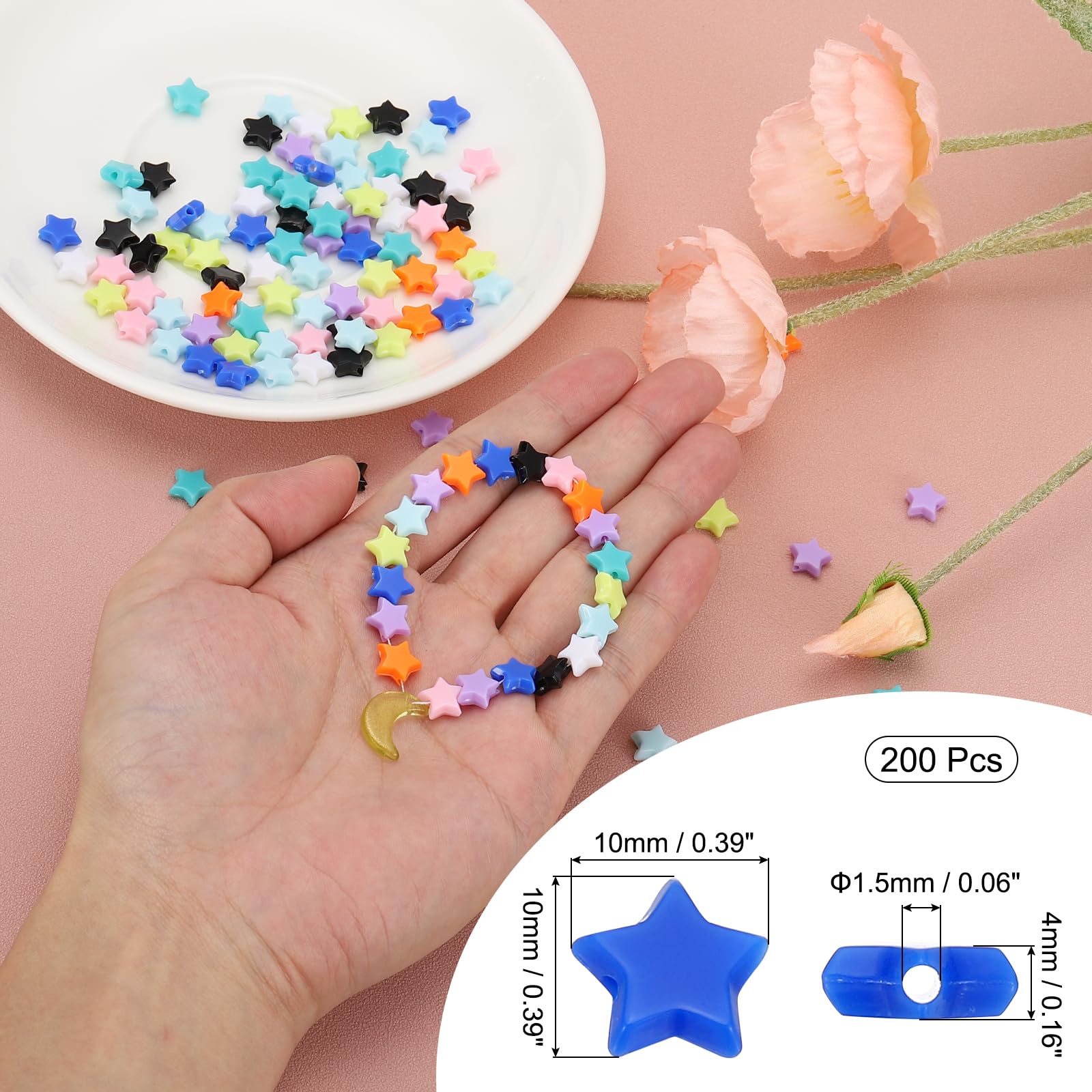 PATIKIL Acrylic Star Beads - Image 2