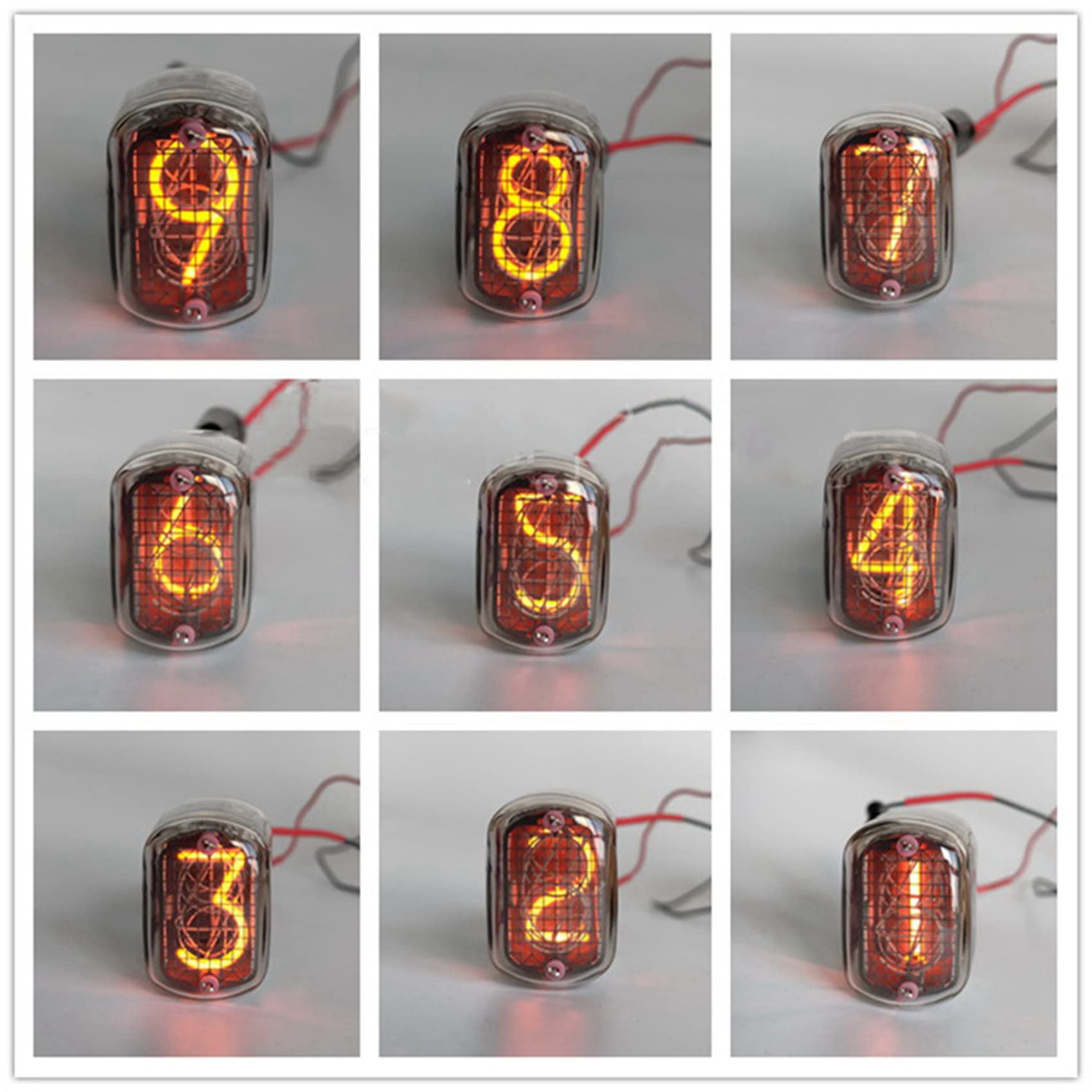 4Pcs New IN-12 IN12 Glow Tube für Glow Clock Nixie Digital LED Clock mit Dezimalpunkt