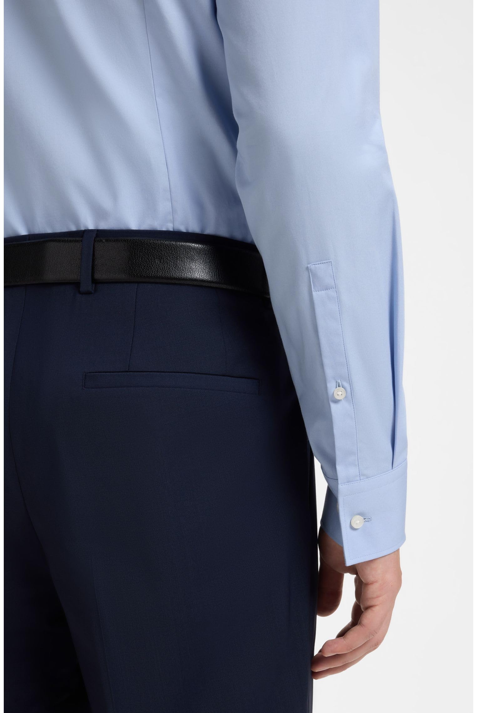 HUGO Męska koszula biznesowa C-Jenno slim fit z bawełny popeliny, Jasny/pastelowy niebieski, 54