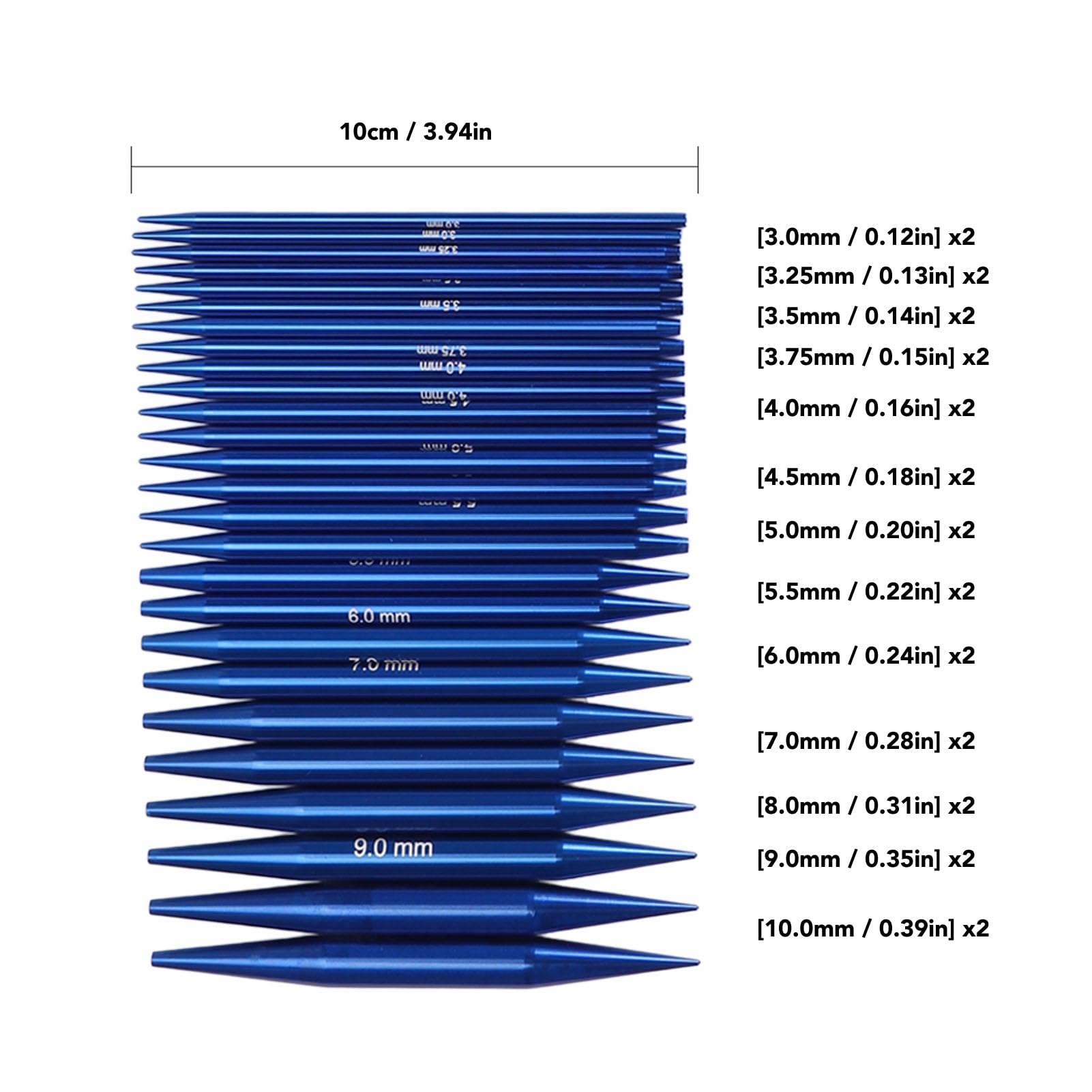 Set Ferri Circolari Intercambiabili In Alluminio - 13 Misure Per Maglia E Lavori A Maglia