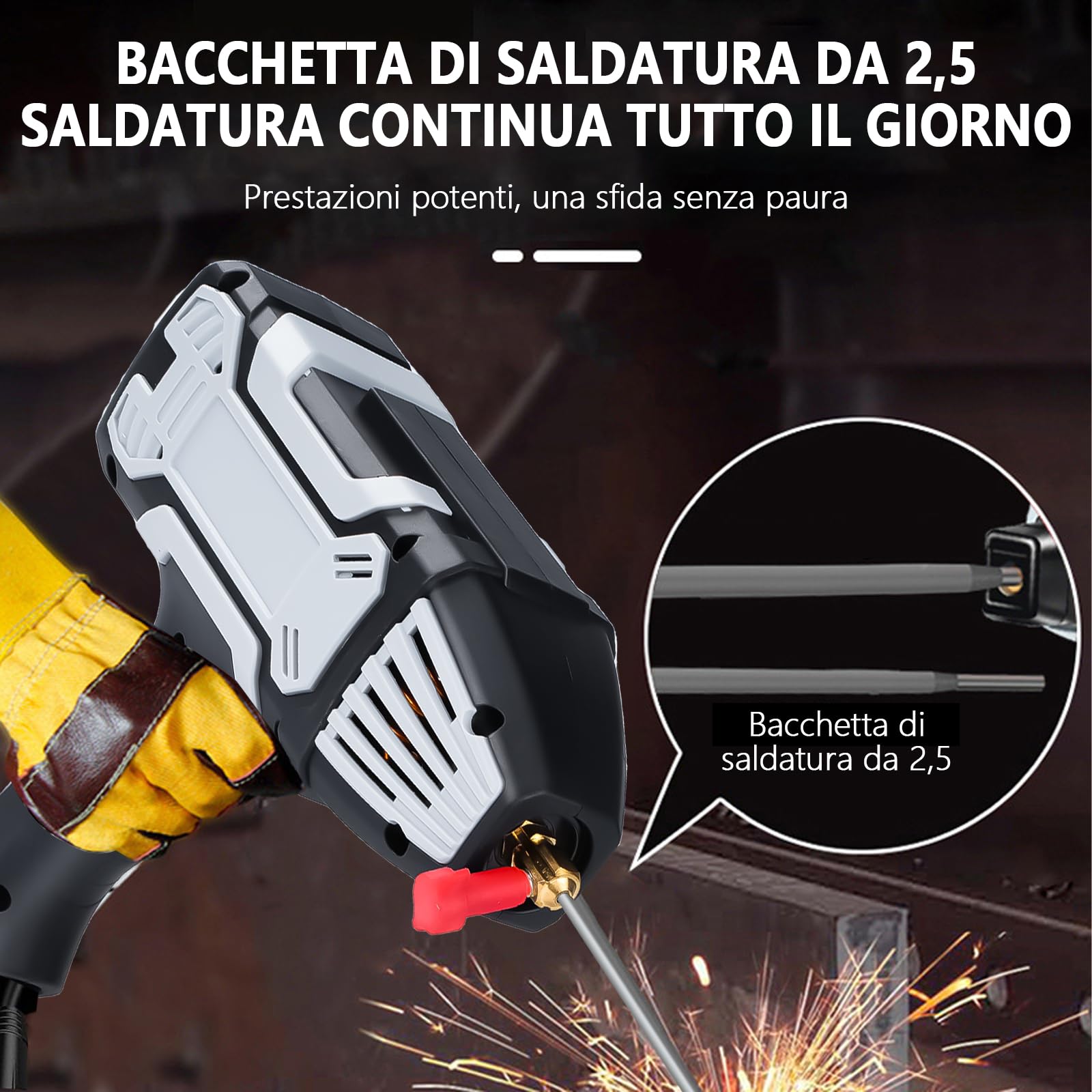 Saldatrice portatile per elettrodi a mano, saldatrice ad arco, 220V/3000W, saldatrice portatile Arc con inverter IGBT, corrente di uscita 20–200A
