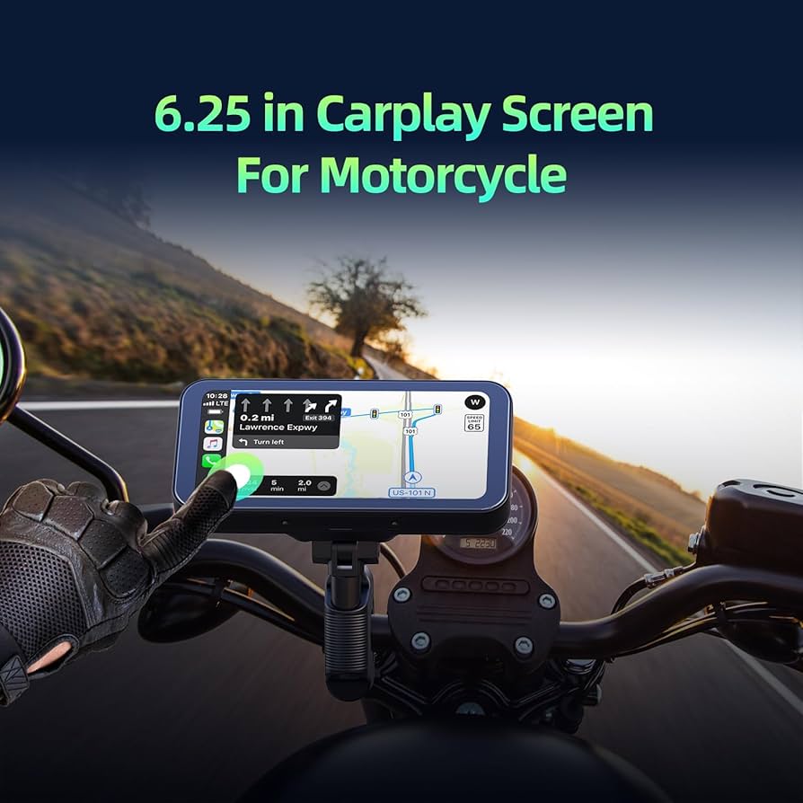 LAMTTO Motorcycle Carplay Screen,Wireless Apple CarPlay and