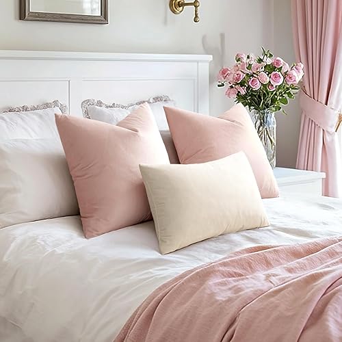 Miniatura 5 de EMEMA Paquete de 2 fundas de almohada de terciopelo, decorativas, cuadradas, suaves y sólidas, para sofá, dormitorio, silla o automóvil, 18 x 18