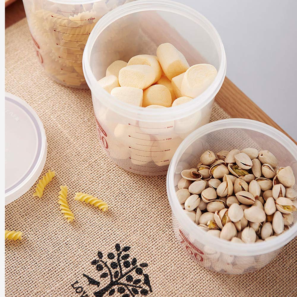 Contenitori Alimentari, Airtight, Contenitore per Cereali, Durevole Impilabile Contenitori, Mantieni Il Cibo Fresco e Asciutto, Blue