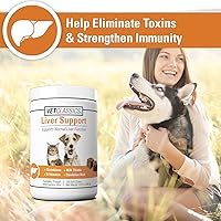 Vista 3 de Vet Classics Suplemento de salud para mascotas para perros, gatos, funciones hepáticas, vitaminas B, glutatión, cardo mariano, tabletas blandas