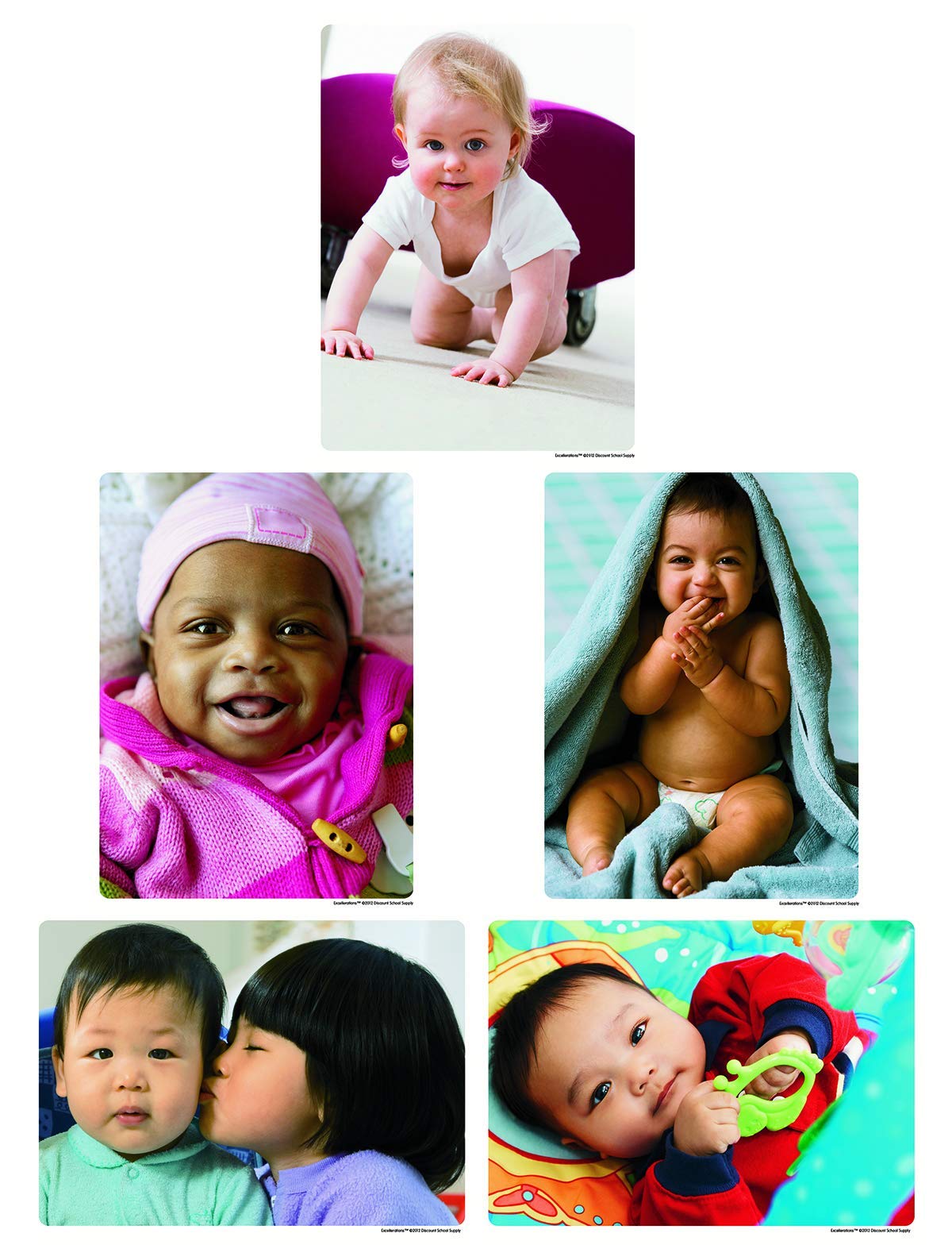 Infant Real Photo Poster Set of 12 for Daycare, Home, Classroom or Preschool use, Multicultural Awareness, Diversity Posters (Item # BABYPIC)